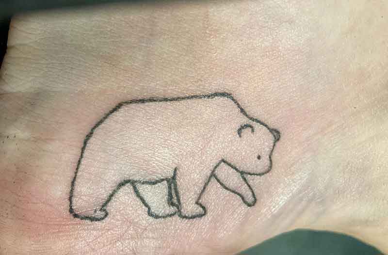 Bear Minimalist Tattoo 2