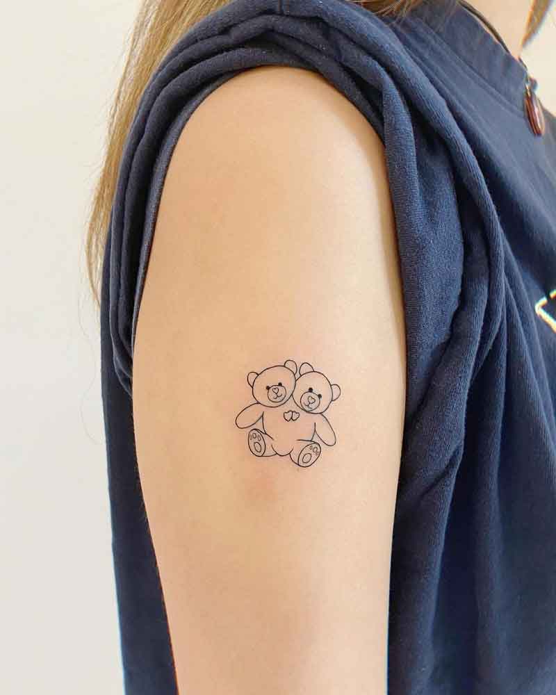 Bear Minimalist Tattoo 3