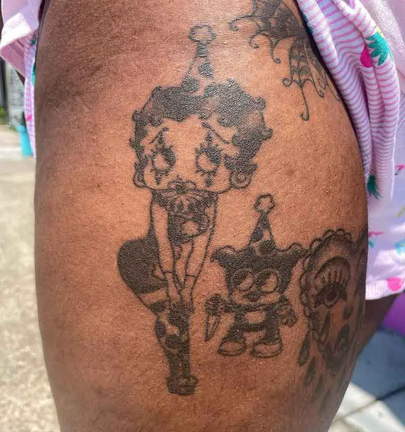 Betty Boop Clown Tattoo 3