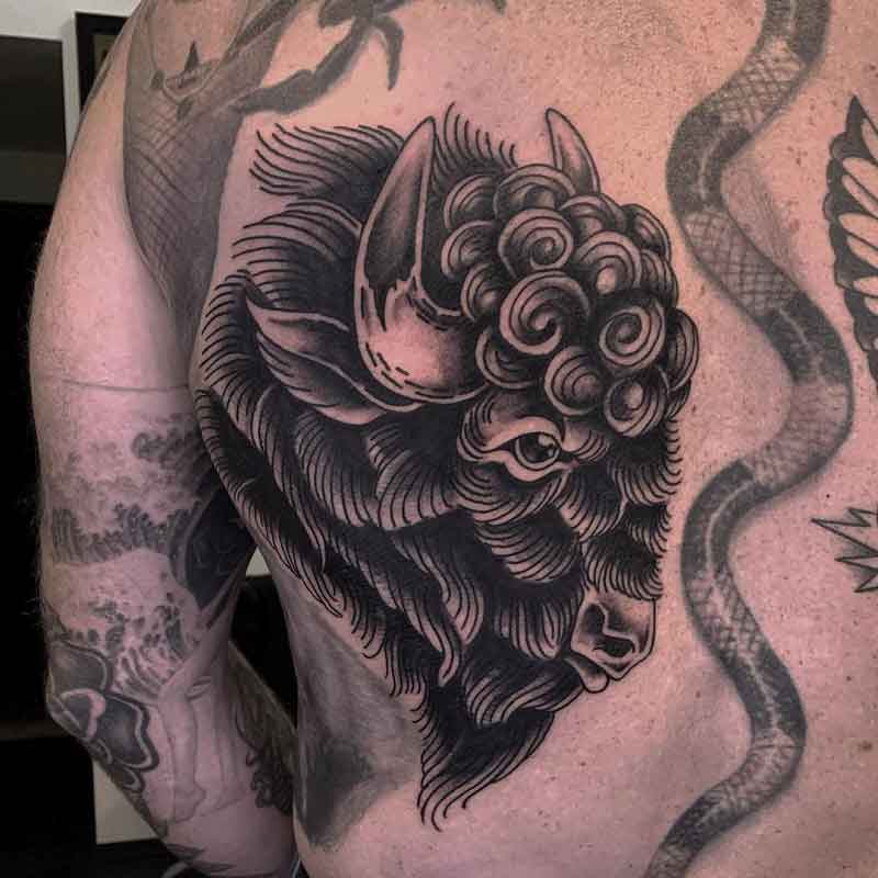 Bison Back Tattoo 2
