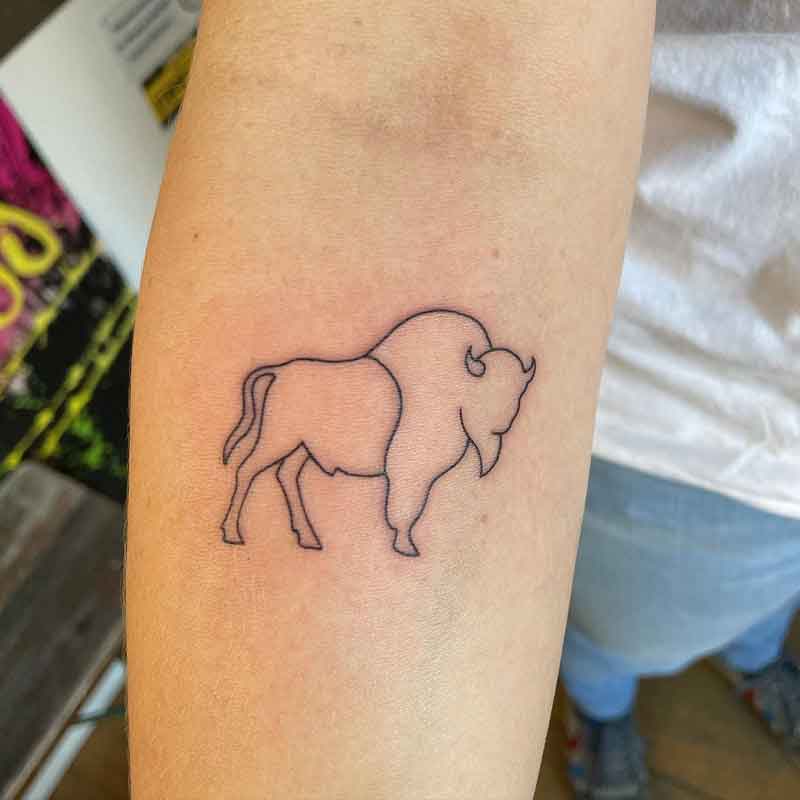 Bison Line Tattoo 1