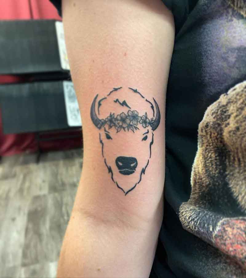 Bison Line Tattoo 3