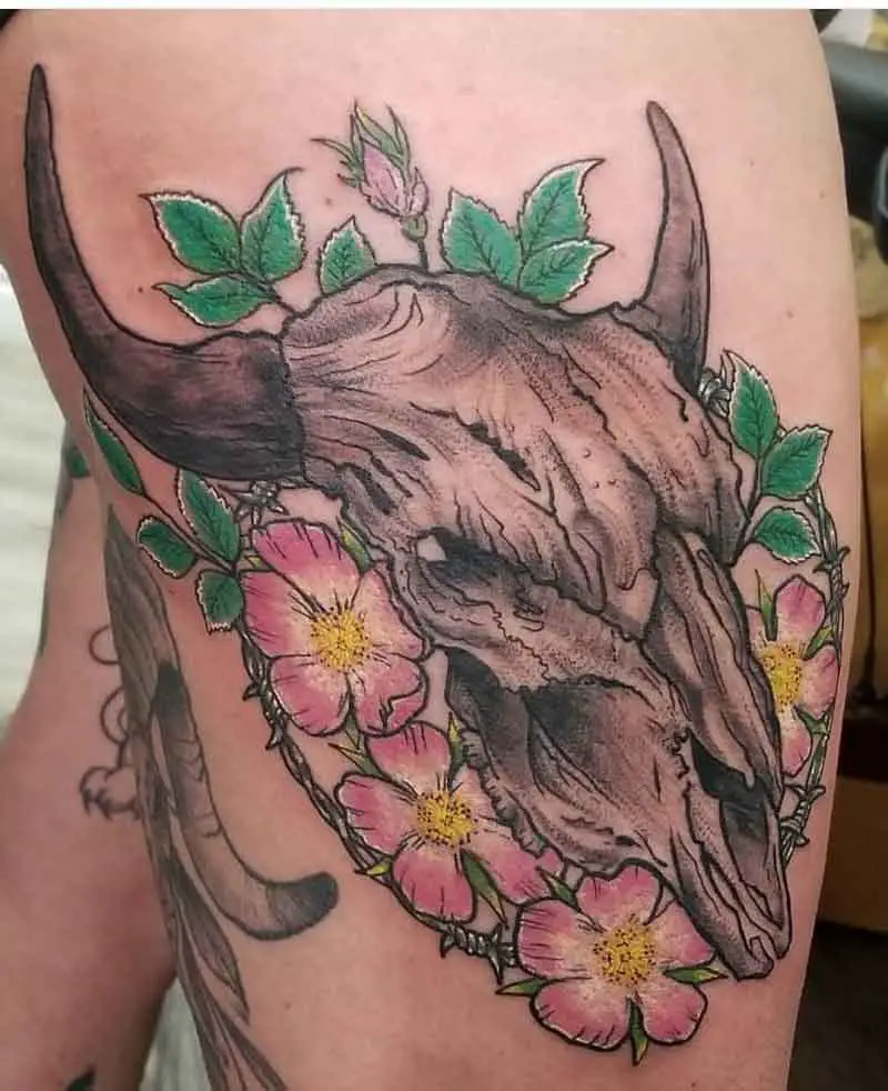 Bison Skull Tattoo 3