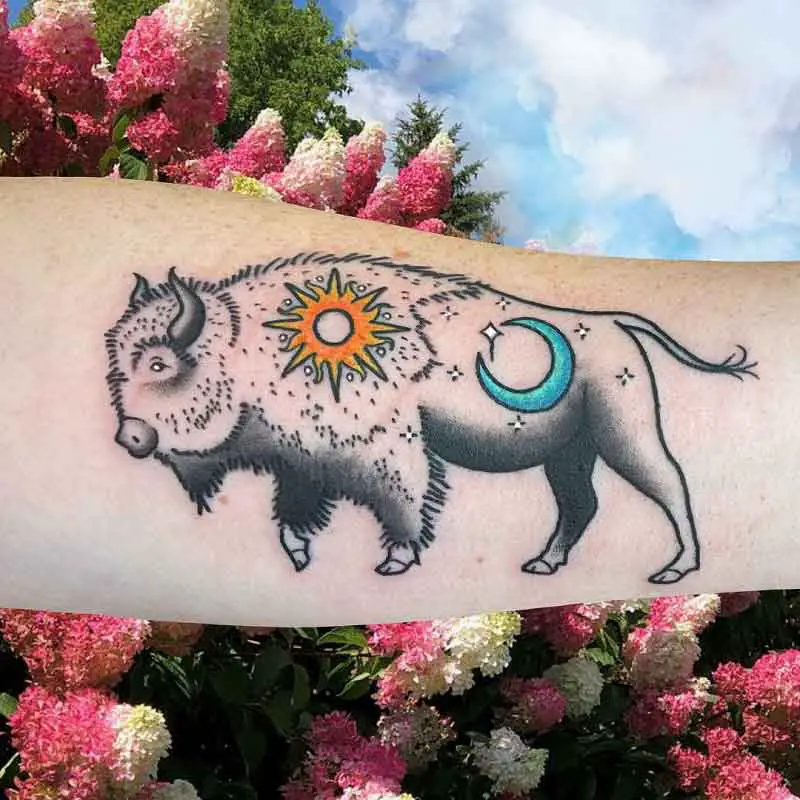 Bison Tattoo Designs 1