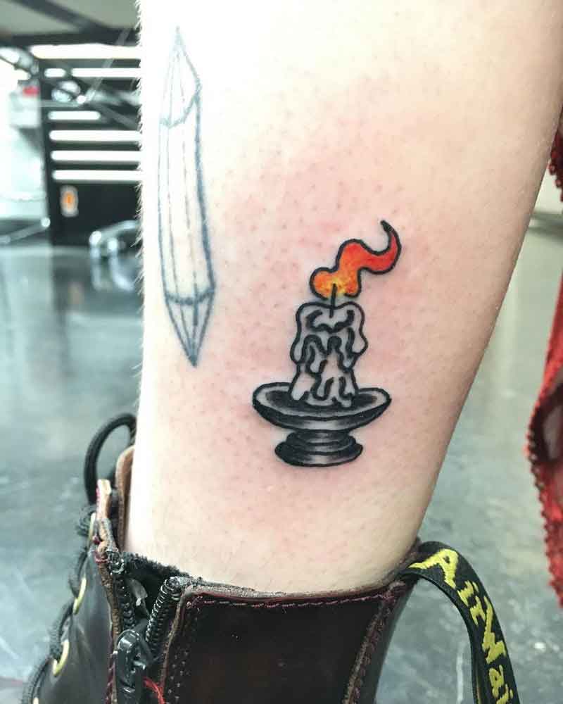 Blown Out Candle Tattoo 2