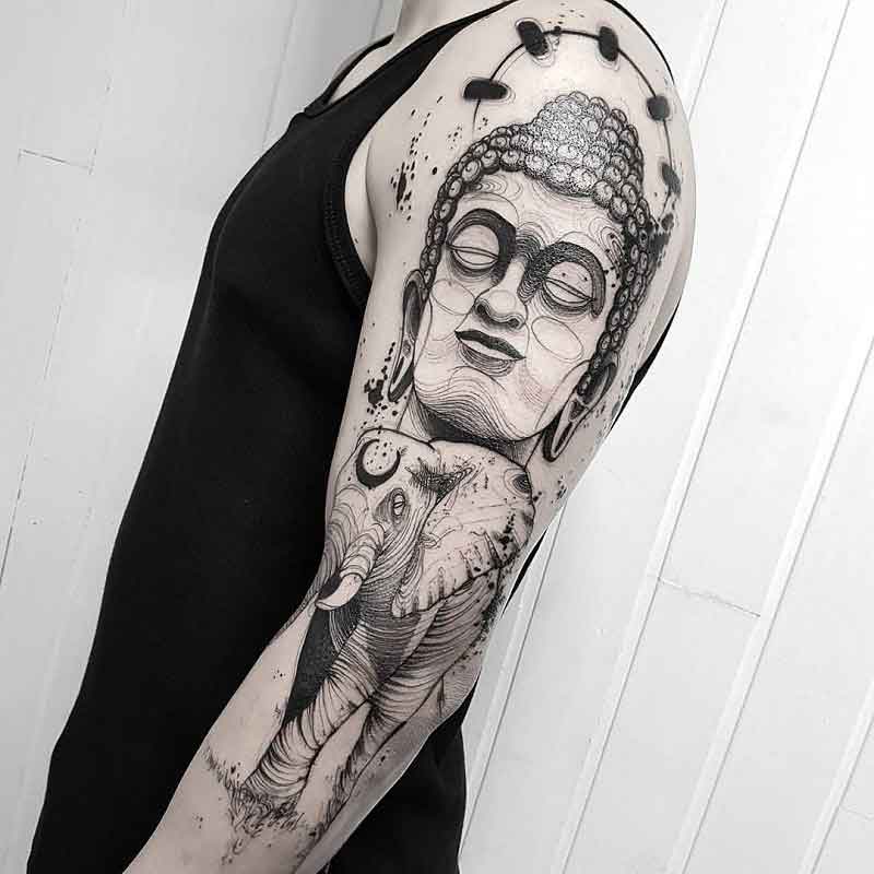 Buddha Elephant Tattoo 1