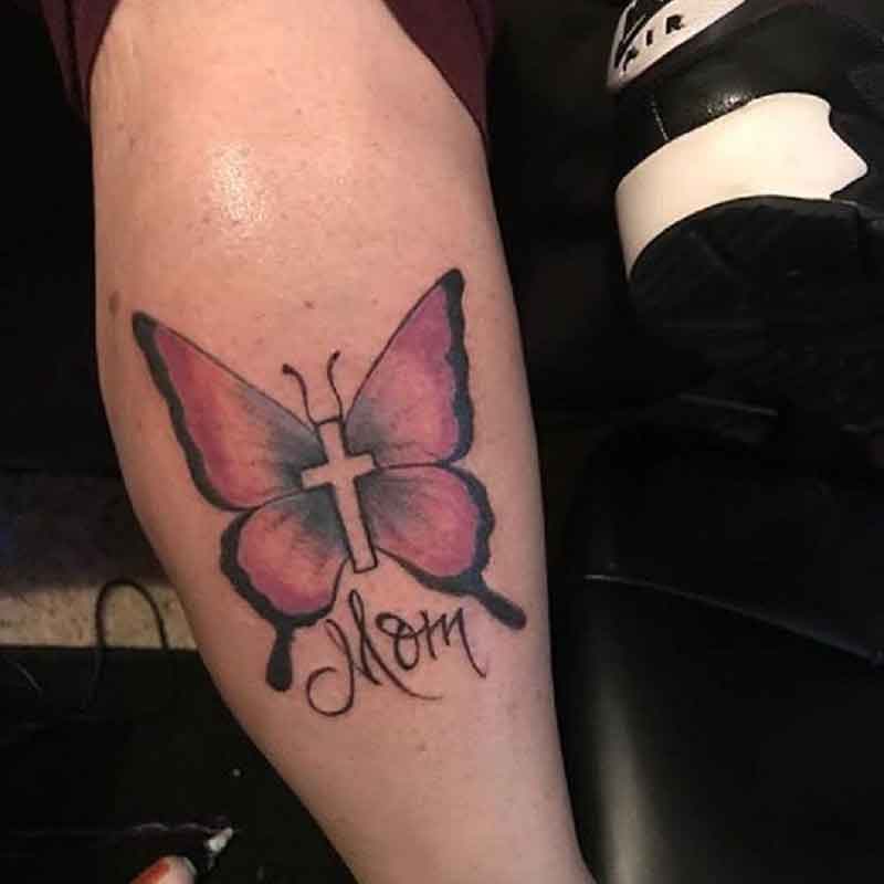 Butterfly Cross Tattoo 2