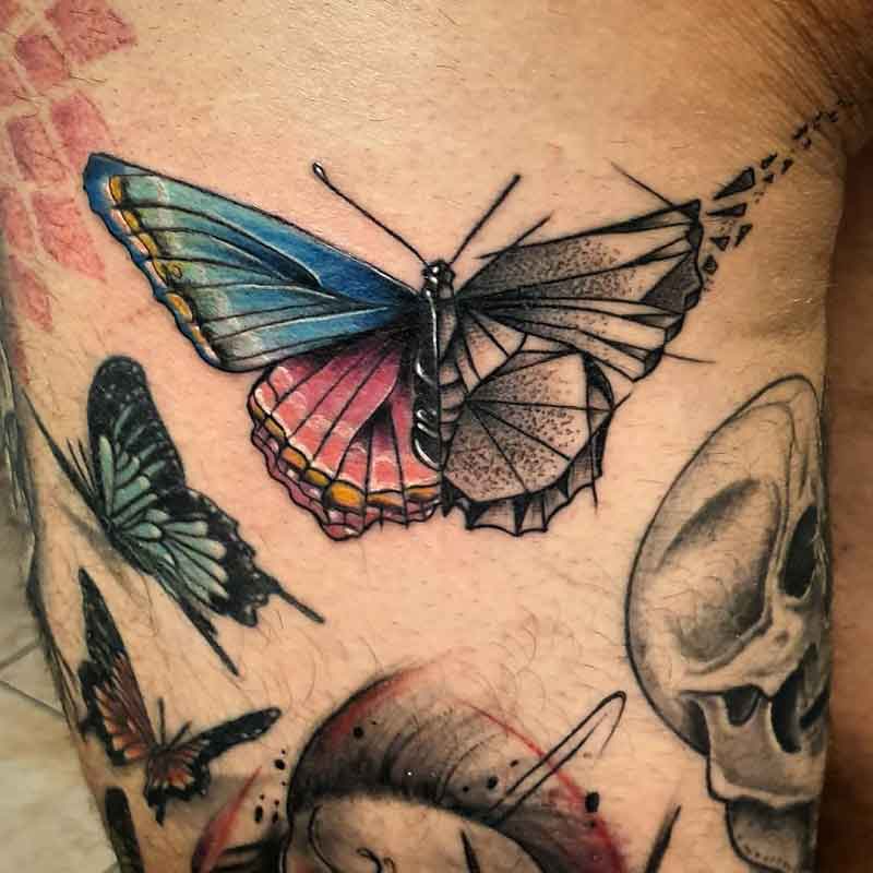 Butterfly Geometric Tattoo 1