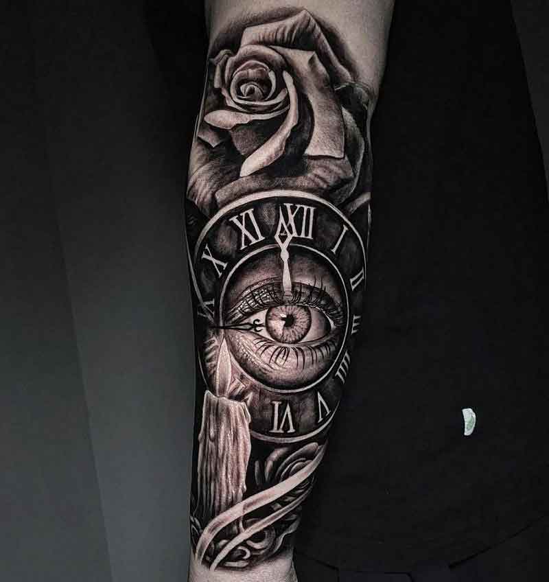 Candle Clock Tattoo 3