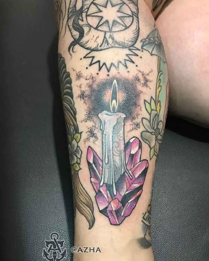 Candle Crystal Tattoo 1