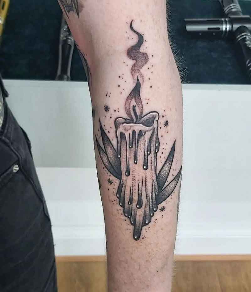 Candle Dripping Wax Tattoo 1