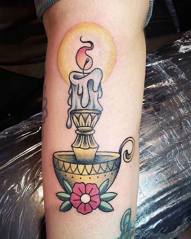Candle Dripping Wax Tattoo 3
