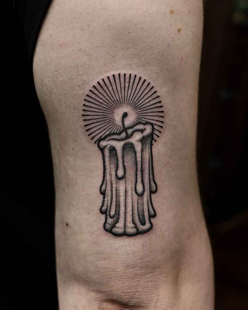 Candle Flash Tattoo 1