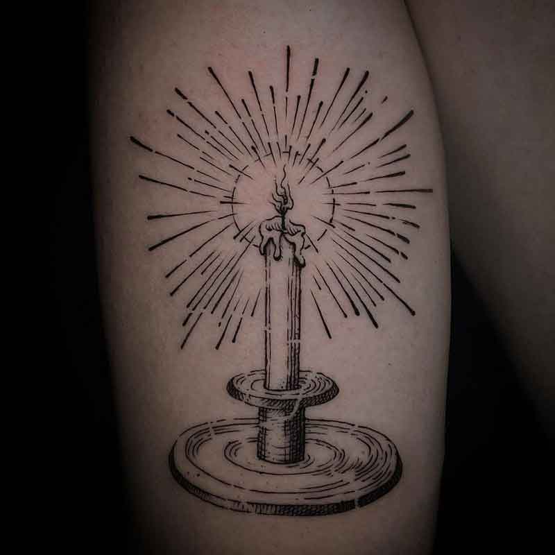 Candle Flash Tattoo 2