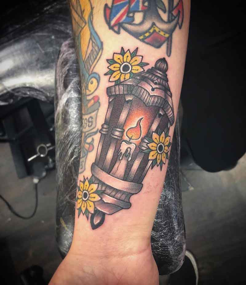 Candle Lantern Tattoo 1