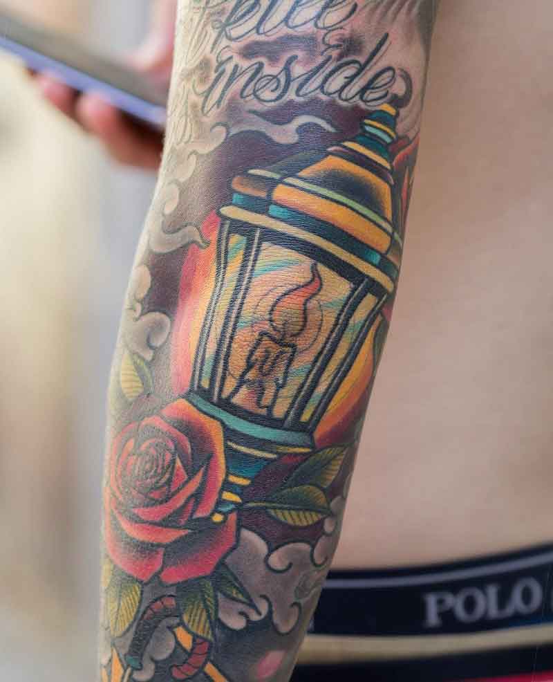 Candle Lantern Tattoo 3