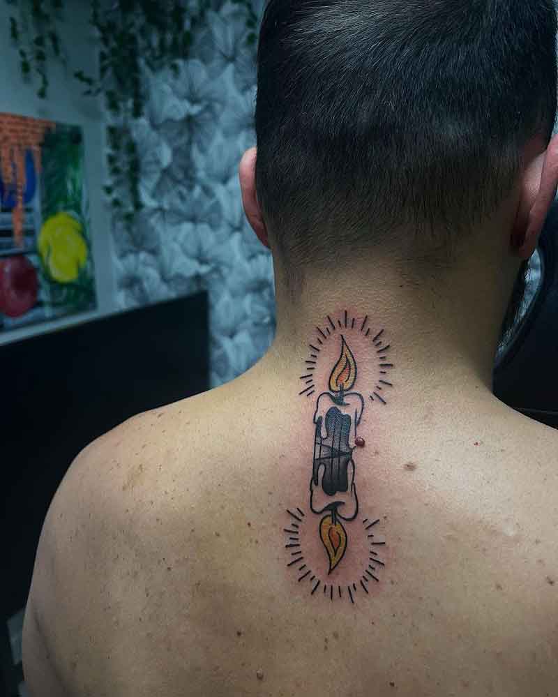 Candle Neck Tattoo 1