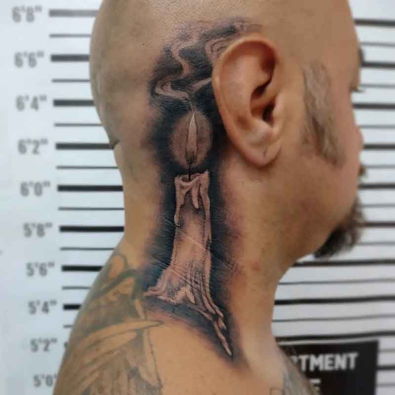 Candle Neck Tattoo 2