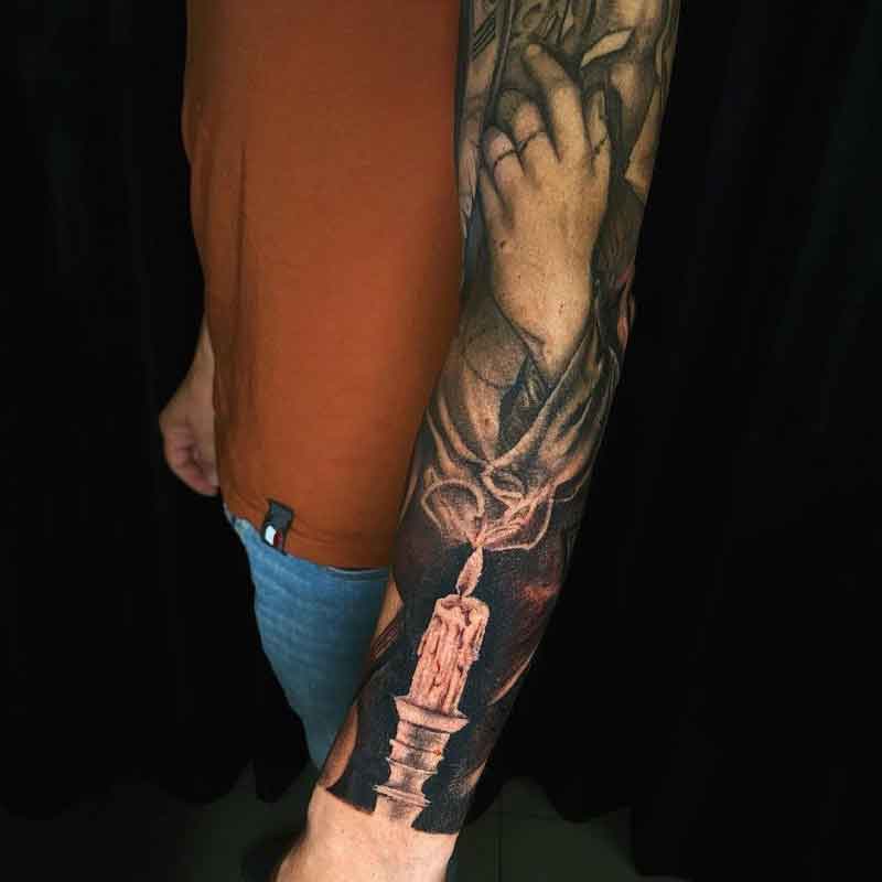 Candle Sleeve Tattoo 1