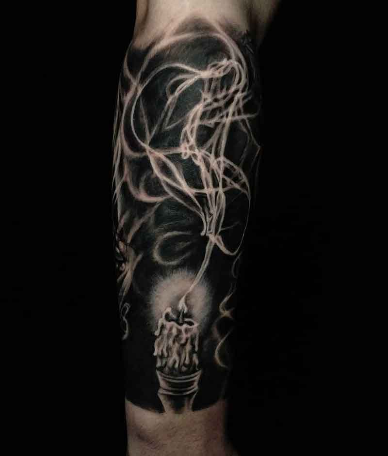 Candle Smoke Tattoo 3