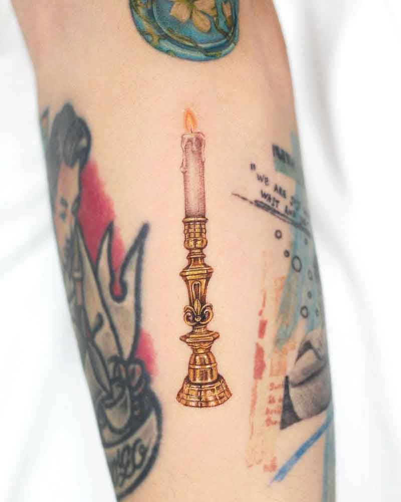 Candle Stick Tattoo 3