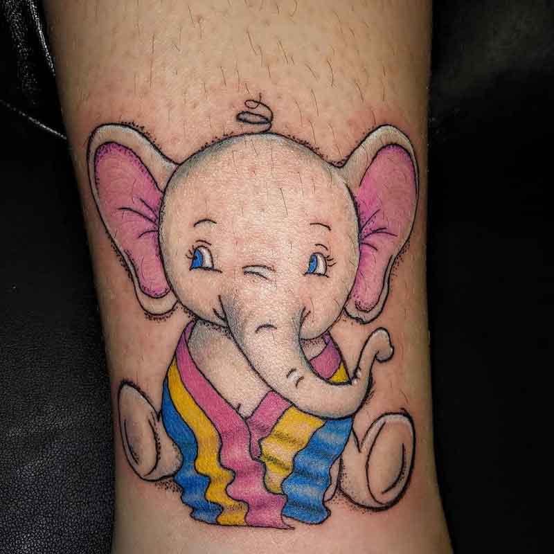 Cartoon Elephant Tattoo 1