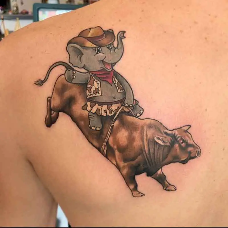 Cartoon Elephant Tattoo 2