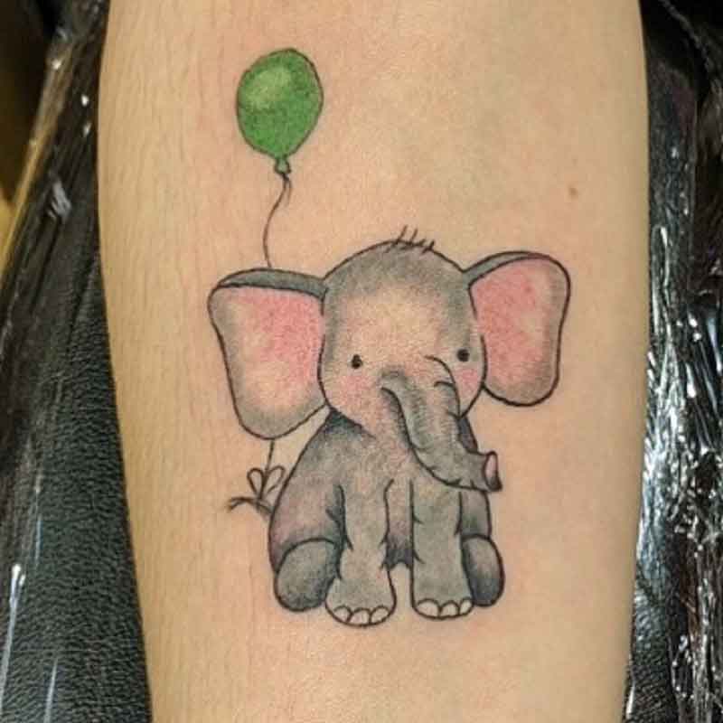 Cartoon Elephant Tattoo 3