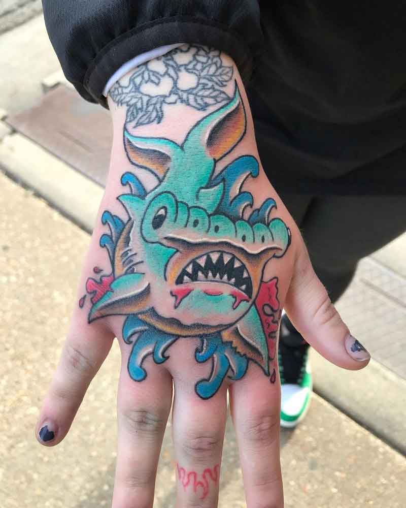 Cartoon Hammerhead Shark Tattoo 1