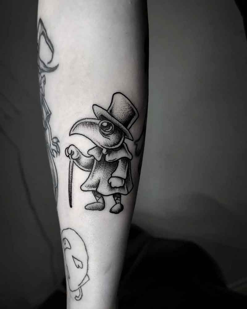 Cartoon Plague Doctor Tattoo 2