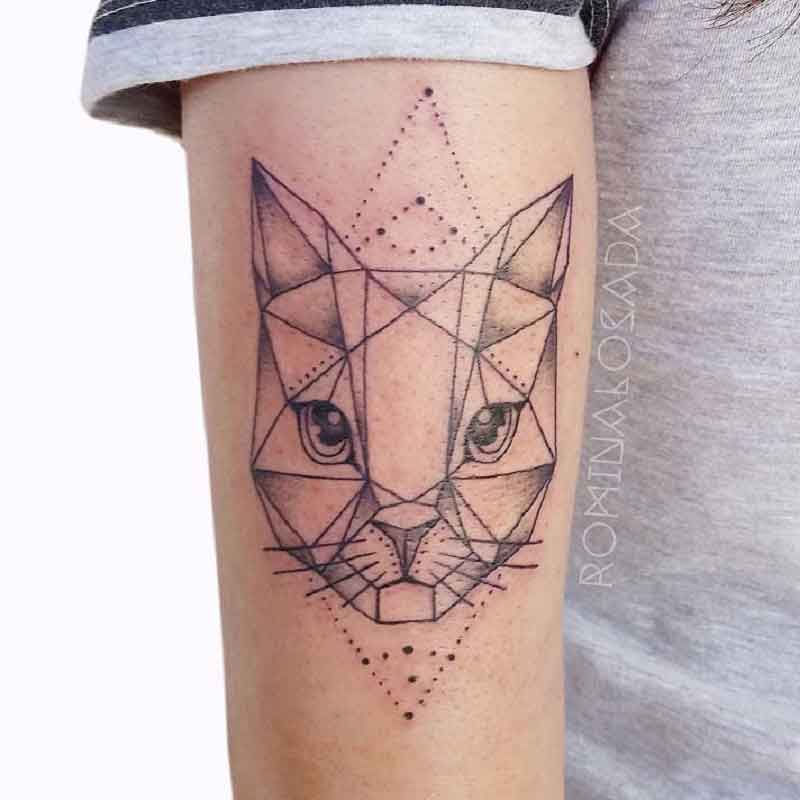Cat Geometric Tattoo 2
