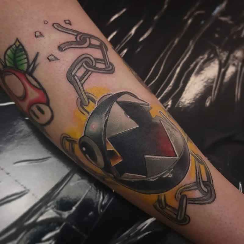 A Tattoo Nerd  DrawingADay 25 Mario series Chain Chomp It