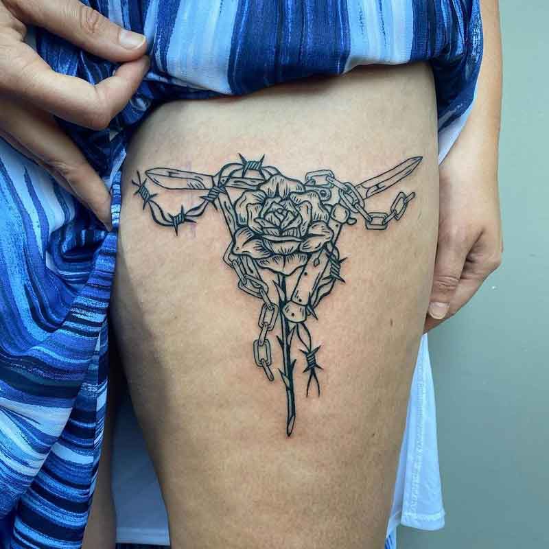 Chain Thigh Tattoo 3