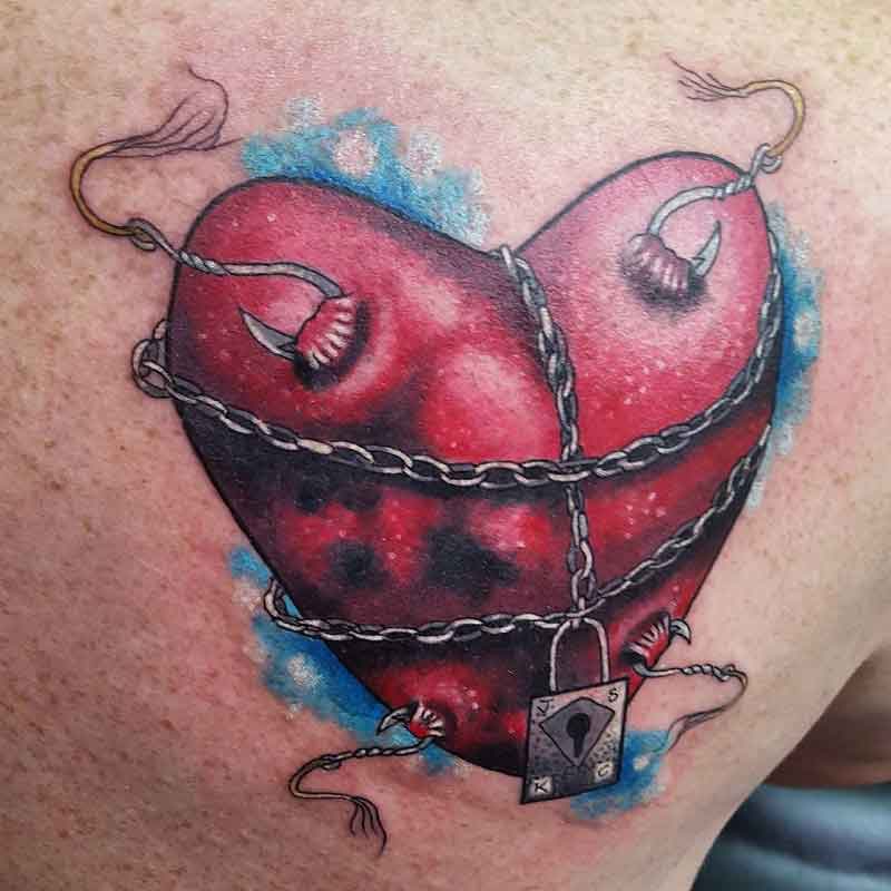 Chained Heart Tattoo 1