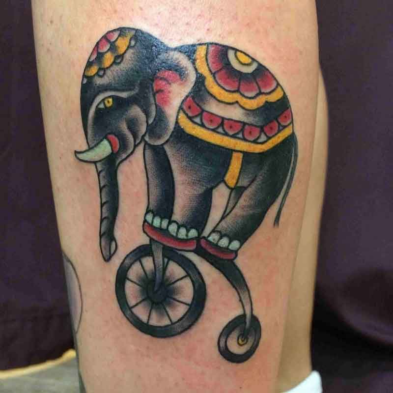 Circus Elephant Tattoo 1