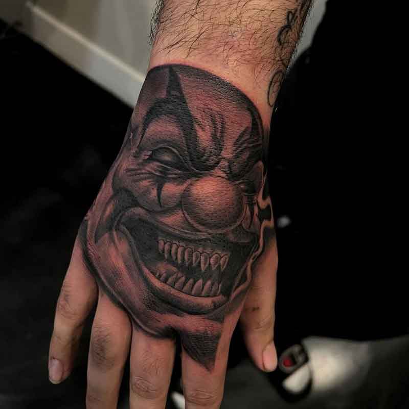 Clown Hand Tattoos 3