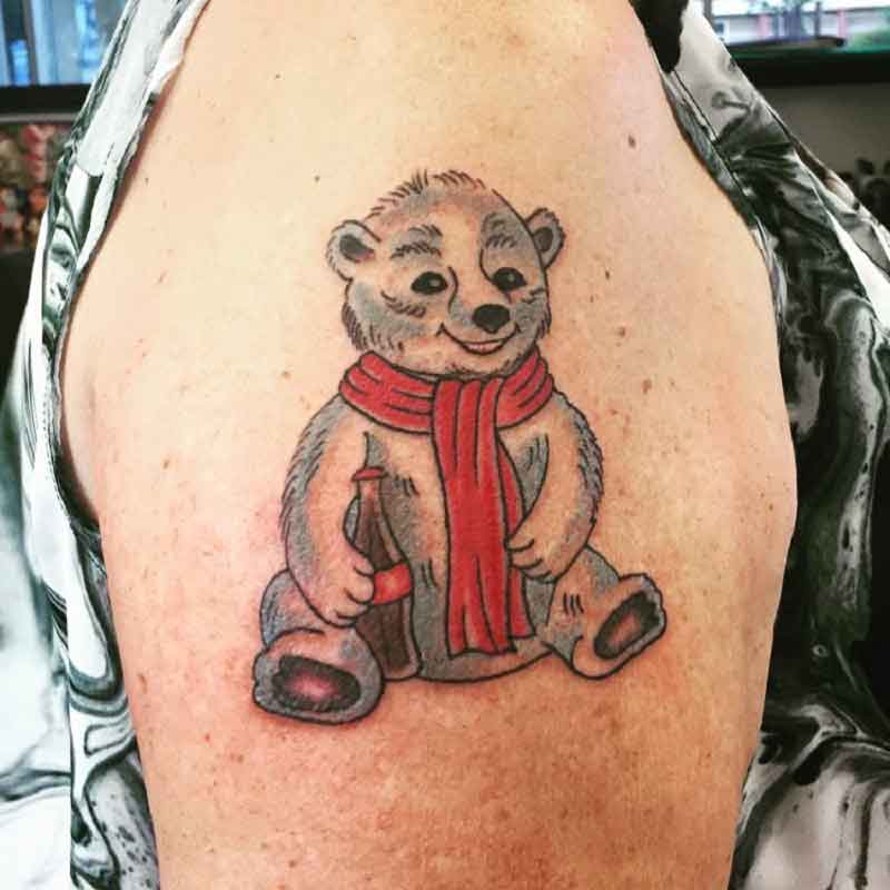 Coke A Cola Bear Tattoo 2