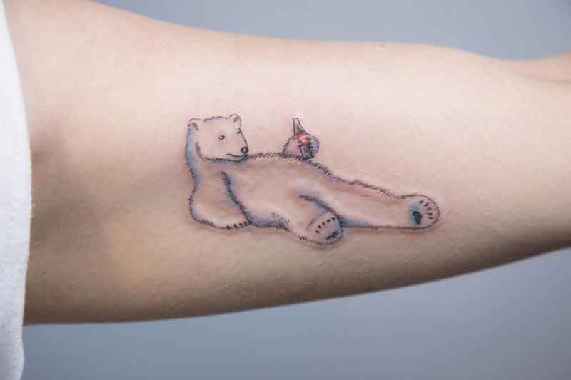 Coke A Cola Bear Tattoo 3