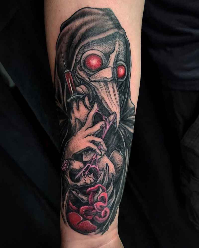 Creepy Plague Doctor Tattoo 2
