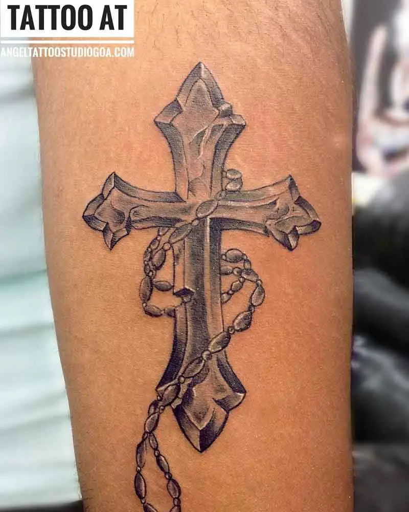 Share 70+ cross on a chain tattoo best in.cdgdbentre