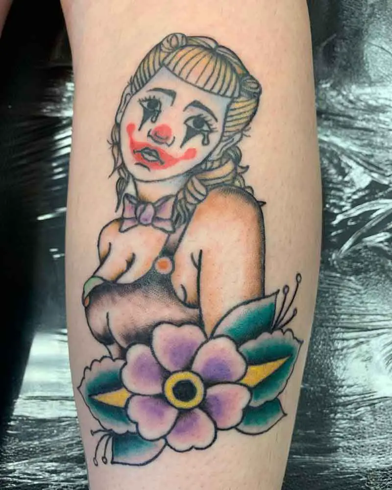 Crying Clown Tattoo 1