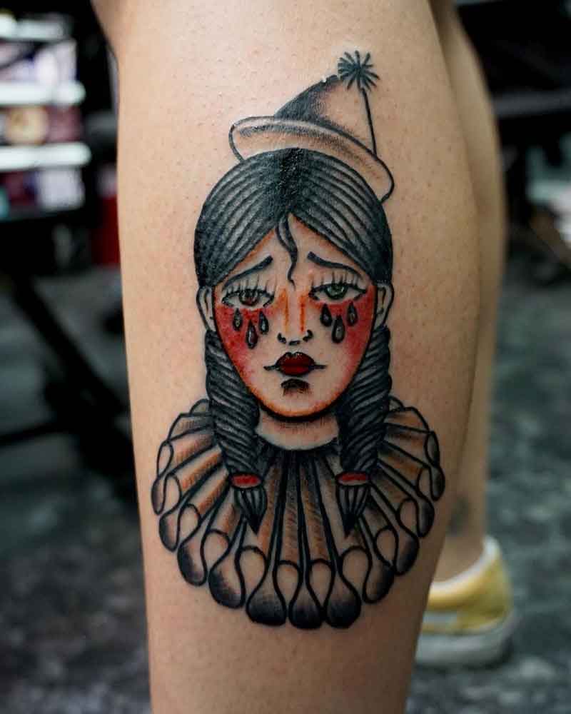 Crying Clown Tattoo 2