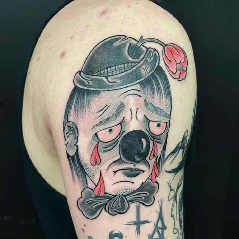 Crying Clown Tattoo 3
