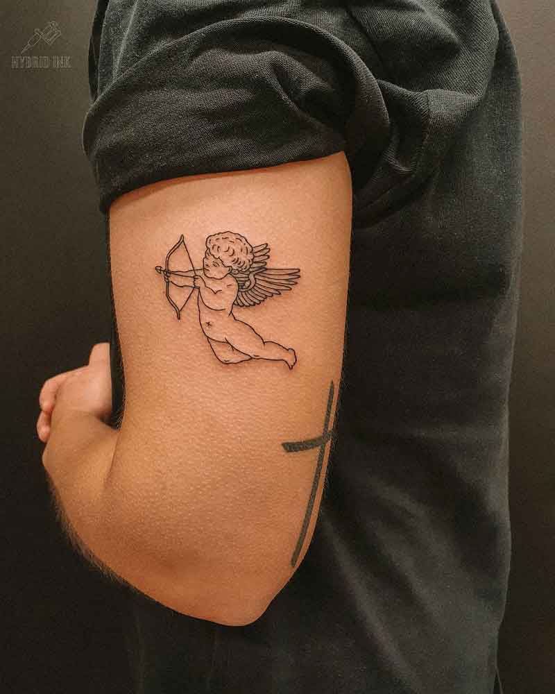 Cupid Shooting Arrow Tattoo 1