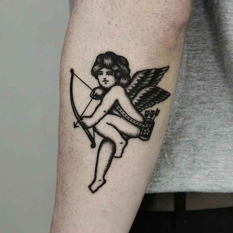 Cupid Shooting Arrow Tattoo 3