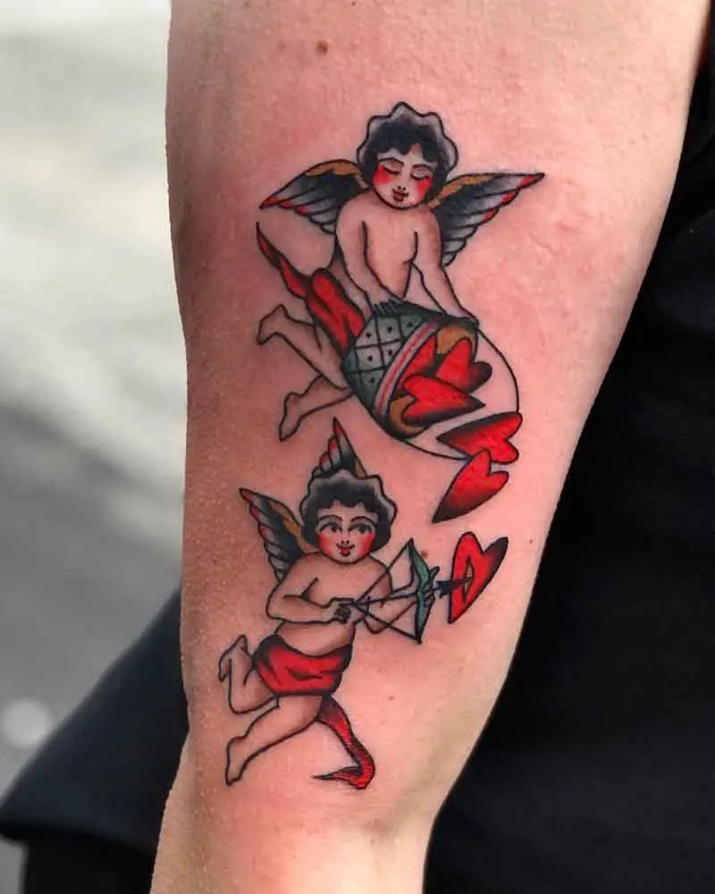 Cupid Tattoo Old School 3