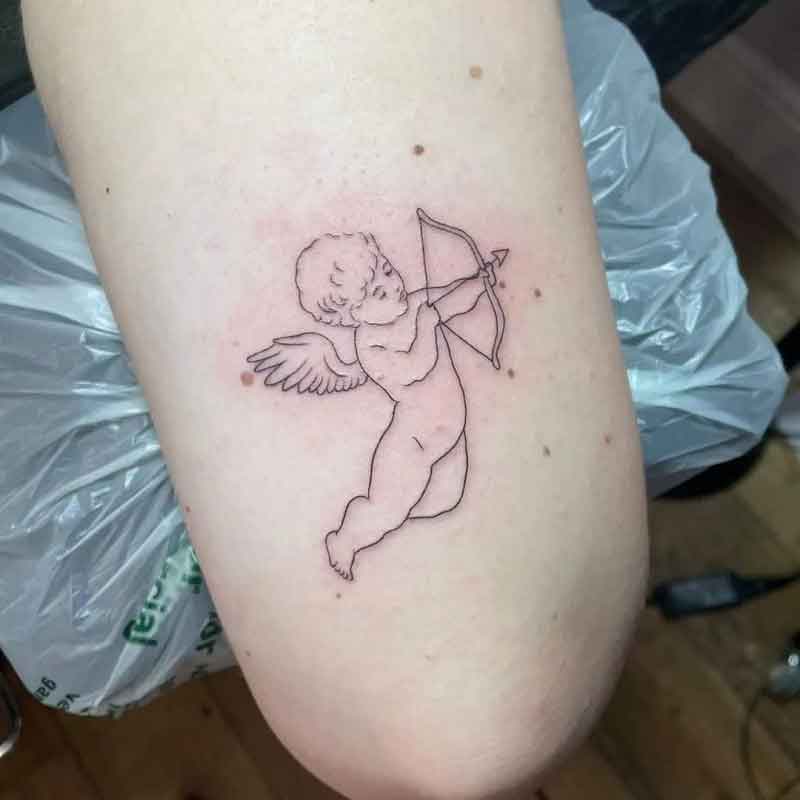 Cupid Tattoo Outline 2