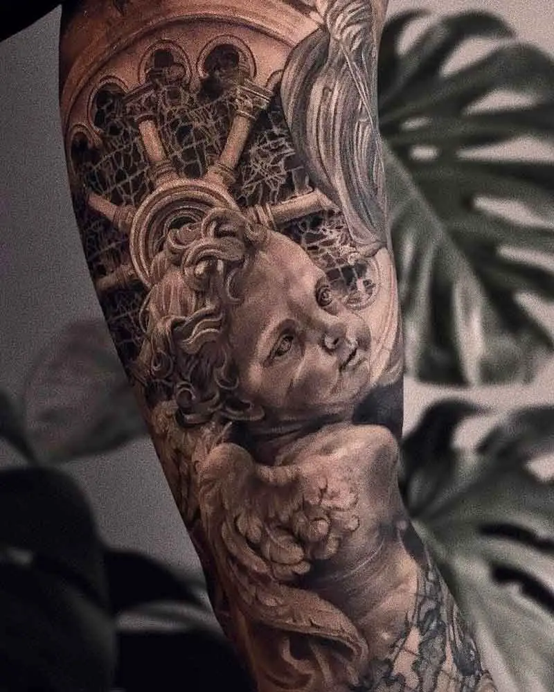 Cupid Tattoo Sleeve 1