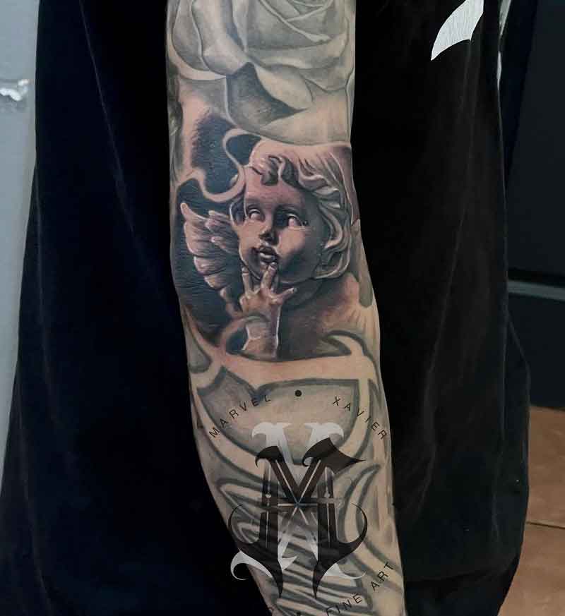 Cupid Tattoo Sleeve 2