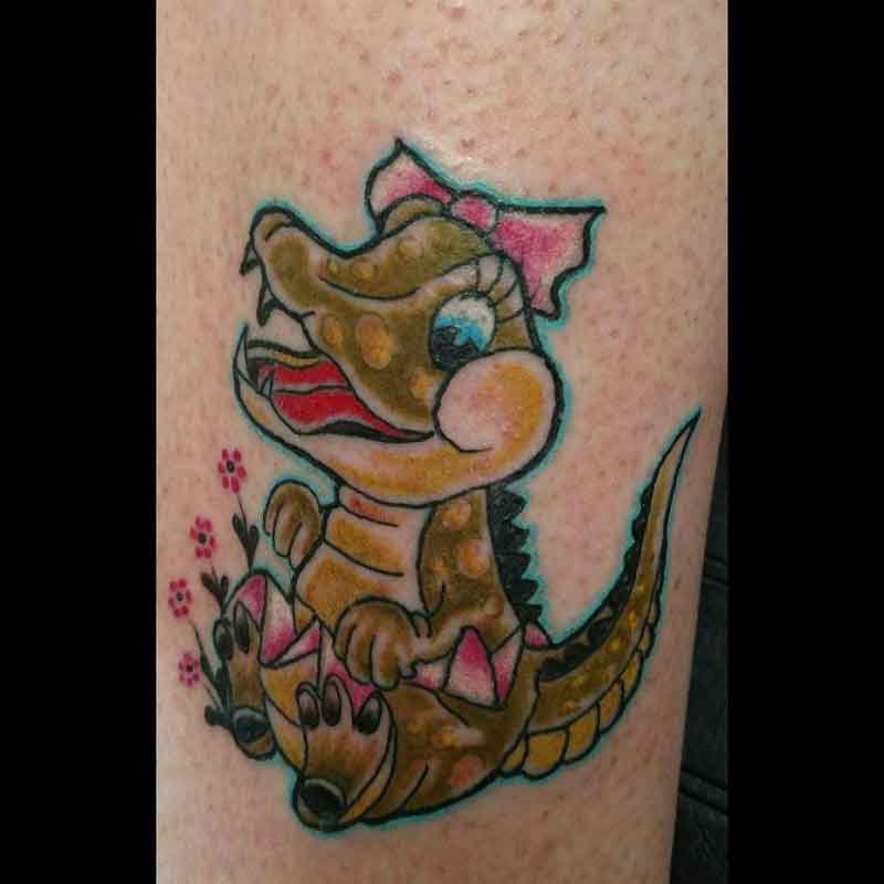 Cute Alligator Tattoo 1